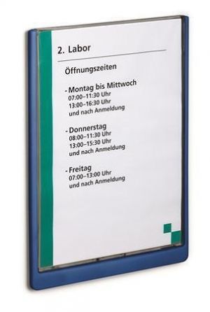 Informační tabulka "CLICK SIGN", modrá, 210 x 297 mm, DURABLE 486707