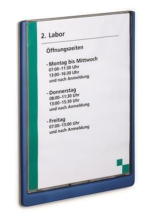 Informační tabulka "CLICK SIGN", modrá, 210 x 297 mm, DURABLE 486707