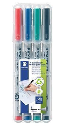 Ne-permanentní popisovač "Lumocolor 311 S", 4 různé barvy, sada, OHP, 0,4 mm, STAEDTLER 31