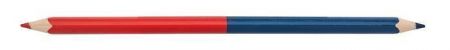 Barevná tužka, modrá-červená, oboustranná, trojhranná, tenká, 12 ks/balení, ICO NBR-12