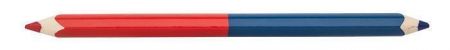 Barevná tužka, modrá-červená, oboustranná, trojhranná, silná, 12 ks/balení, ICO JBR-12