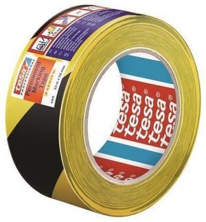 Značkovací páska na podlahy "Professional Premium", černá/žlutá, 50 mm x 33 m, TESA 