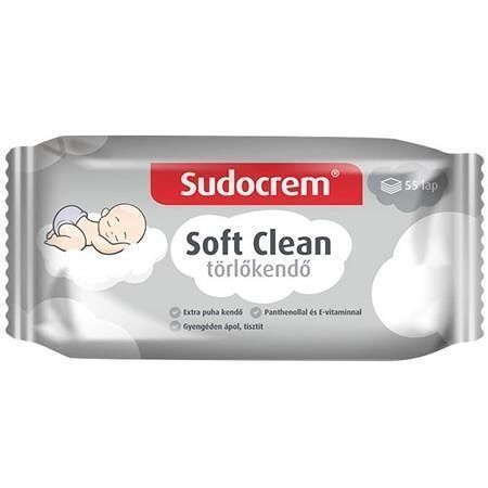 Dětské vlhčené ubrousky "Soft Clean", 55 ks, SUDOCREM 32026755