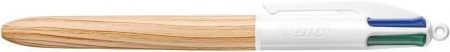 Kuličkové pero "4 Colours Wood Effect", čtyři barvy, 0,32 mm, zatahovací, BIC 508964