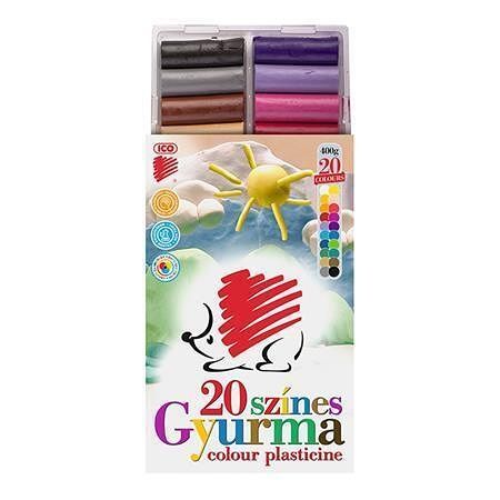 Modelína "Ježek", 20 barev, 400 g, ICO 7300003016