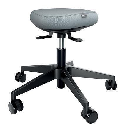 Balanční stolička k sezení "Ergo", světle šedá, na kolečkách, ergonomická, LEITZ 65770095