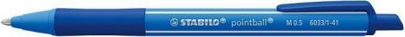 Kuličkové pero "Pointball Colorful", modrá, 0,5 mm, stiskací mechanismus, STABILO 6033/1-4
