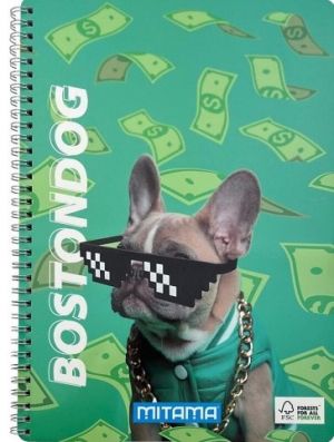 Spirálový sešit "Fantasy colours", A4+, linkovaný, 60 listů, motorka, MITAMA 62620-90069