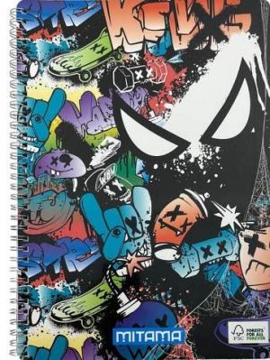 Spirálový sešit "Fantasy colours", A4+, linkovaný, 60 listů, deep purple, MITAMA 62620-900