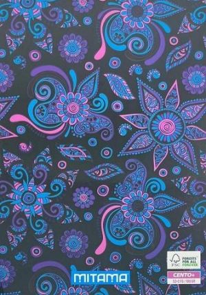 Sešit "Fantasy colours", A4+, čtverečkovaný, 52+2 listů, Cat Rock, MITAMA 62164-90047