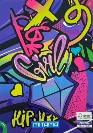 Sešit "Fantasy colours", A4+, linkovaný, 52+2 listů, Music Sticker, MITAMA 62163-90038