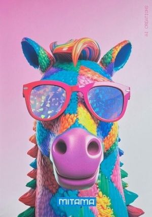 Sešit "Animal", A4+, čtverečkovaný, 40+2 listů, kůň, MITAMA 62732-90098