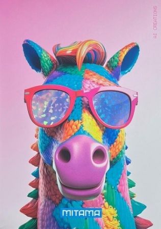 Sešit "Animal", A4+, čtverečkovaný, 40+2 listů, kůň, MITAMA 62732-90098