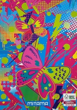 Sešit "Fantasy colours", A4+, linkovaný, 52+2 listů, funny pink, MITAMA 62163-90035