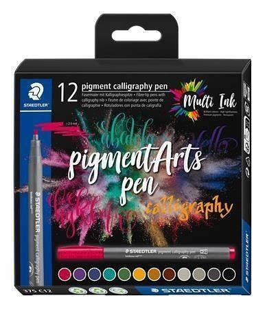 Kaligrafické popisovače "375", sada, 12 barev, 2 mm, STAEDTLER 375 C12