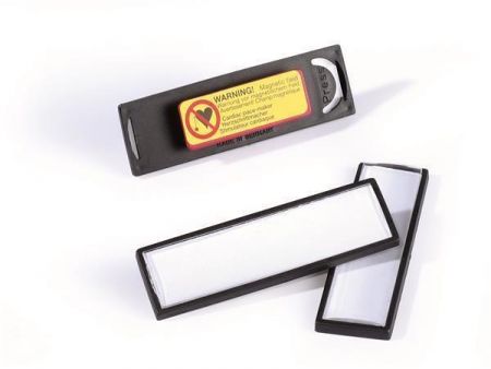 Jmenovka s magnetem "CLIP CARD", černá, 17 x 67 mm, DURABLE 813201