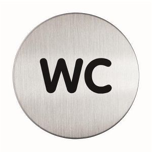 Piktogram "WC", samolepicí, nerez, DURABLE 490723