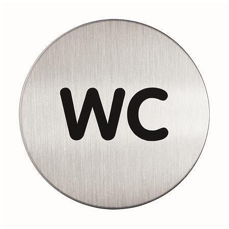 Piktogram "WC", samolepicí, nerez, DURABLE 490723