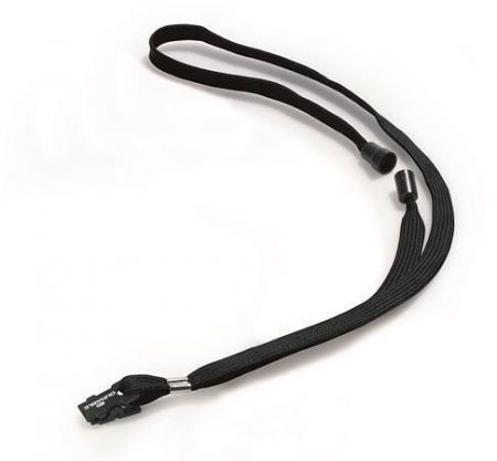 Šňůrka na krk, černá, s klipem, DURABLE 811901