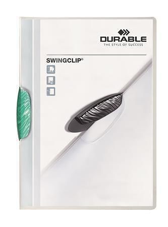 Desky s rychlovazačem "Swingclip 30", tmavě zelená, s klipem, A4, DURABLE 226032