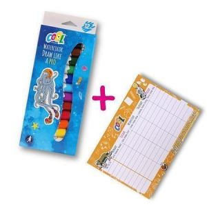 Školní balíček COOL BY VICTORIA 3: Temperové barvy, 12 ks + DÁREK: Rozvrh hodin, COOL BY V