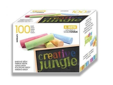 Křídy na tabuli kulaté "Creative Jungle", mix barev