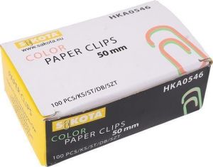 Kancelářské sponky, 50 mm, mix barev
