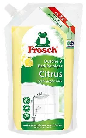 Čistič na koupelny a sprchy, citron, náplň, 950 ml, FROSCH FR-5386