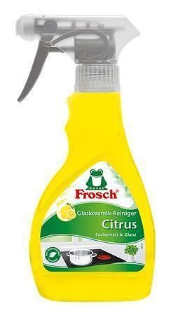 Čistič na indukční a sklokeramické desky, citron, sprej, 300 ml, FROSCH FR-2499