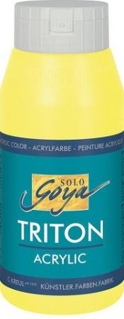 Akrylová barva "TRITON SOLO GOYA", svítící žlutá, 750 ml, KREUL