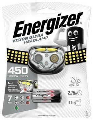 Čelovka "Vision Ultra", 2 LED, 3xAAA, ENERGIZER 