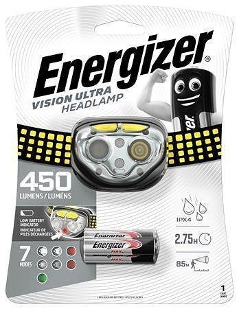 Čelovka "Vision Ultra", 2 LED, 3xAAA, ENERGIZER 