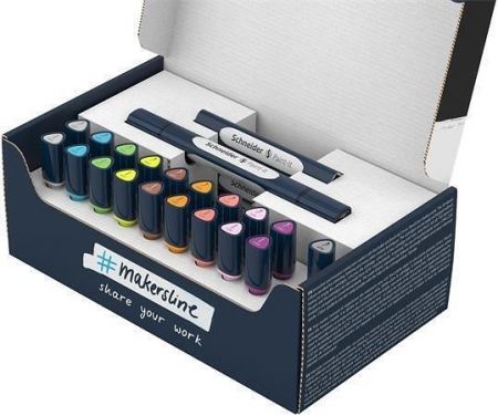 Sada dvojitých popisovačů "Paint-It 040 Set 2", 10 různých barev, 27 ks, SCHNEIDER ML04010