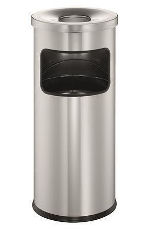 Odpadkový koš "Safe", stříbrná, kulatý, s popelníkem, DURABLE