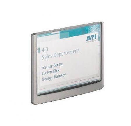 Informační tabulka "CLICK SIGN", šedá, 149x105,5 mm, DURABLE