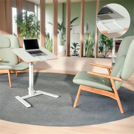 Kancelářský stůl "Ergo", bílá, elektricky nastavitelná výška, LEITZ 65880001