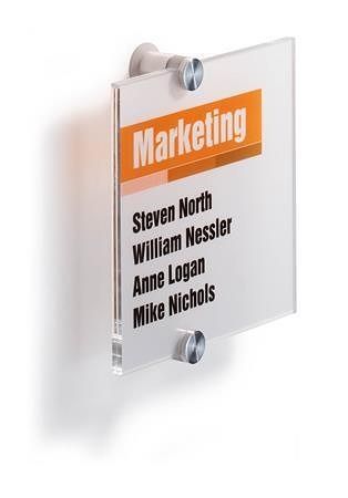 Informační tabulka "CRYSTAL SIGN", transparentní, 148 x 148 mm, DURABLE 482219