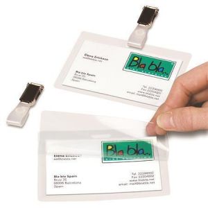 Jmenovka s klipem, 74x104 mm, laminovatelná za studena, 3L, TARIFOLD