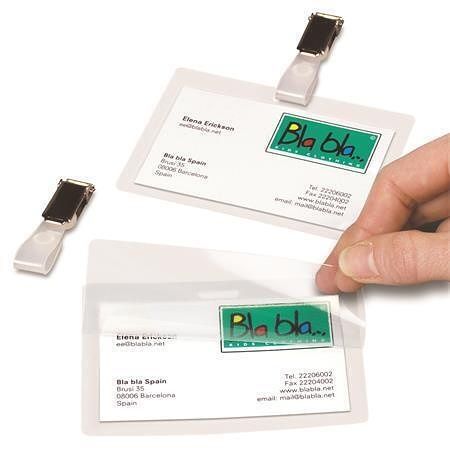 Jmenovka s klipem, 74x104 mm, laminovatelná za studena, 3L, TARIFOLD