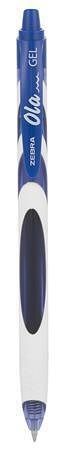 Gelové pero "Ola", modrá, 0,38 mm, stiskací, ZEBRA 81912