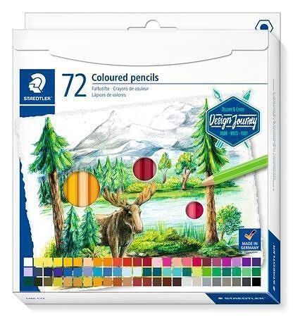 Pastelky "Design Journey", 72 různých barev, sada, šestihranné, STAEDTLER
