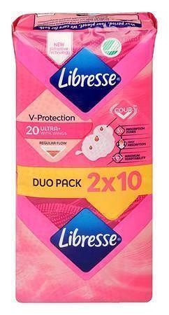 Hygienické vložky, ultra normal, s křidélky, 2x 10 ks, LIBRESSE 5686