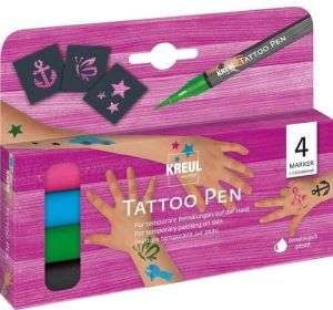 Sada Tetovací fix "Tattoo Pen Kotva, hvězda, motýl" 4 ks, KREUL