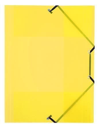 Desky s gumičkou "PropyGlass", transparentní, žlutá, PP, 15 mm, A4, VIQUEL 113392-08