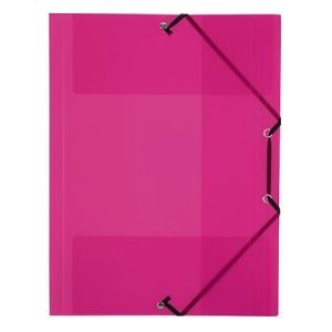 Desky s gumičkou "PropyGlass", transparentní, červená, PP, 15 mm, A4, VIQUEL 113375-08