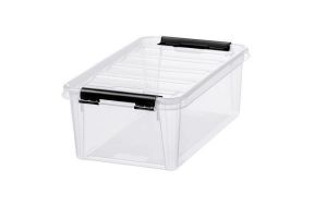 Úložný box "Classic 5", průhledný, plast, 3,6 l, černé úchytky, SMARTSTORE 3456070