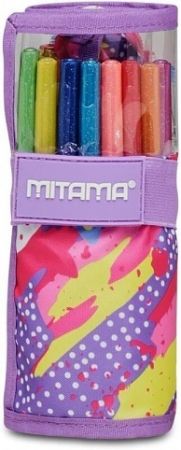 Penál plný "Glitter Roll", Comics, rolovací, fialová, MITAMA 62908-90158