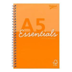 Spirálový sešit "Unipad Essentials Jotta", mix vzorů, A5, linkovaný, 80 listů, PUKKA PAD E