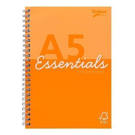 Spirálový sešit "Unipad Essentials Jotta", mix vzorů, A5, linkovaný, 80 listů, PUKKA PAD E