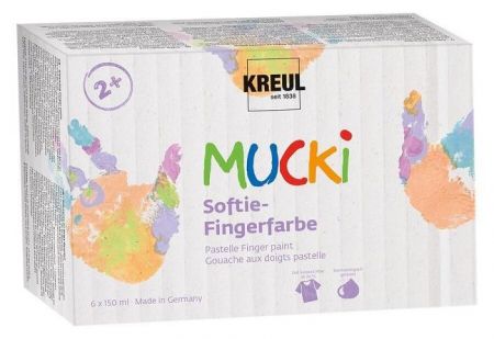 Sada prstových barev, "MUCKI SOFTIE", 6 barev, 6x150ml, KREUL